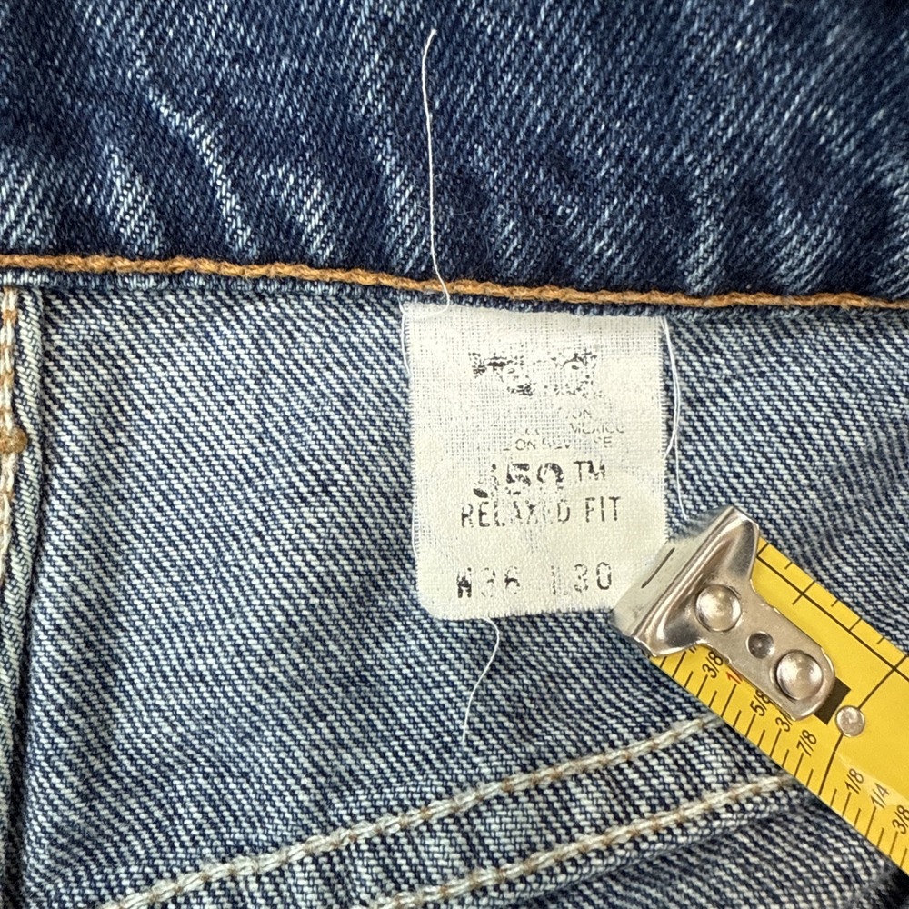 Vintage Levis 550 Jeans Mens W36 x L30 Blue 90s Relaxed Fit Tapered Leg Denim - Picture 12 of 16